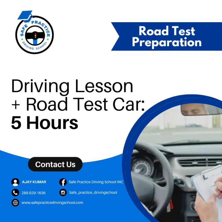 Road Test Preparation + Driving Lesson: 5 Hours – SAFE PRACTICE DRIVING ...
